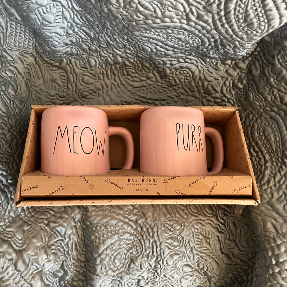 Rae Dunn Pink Dining Mugs Set